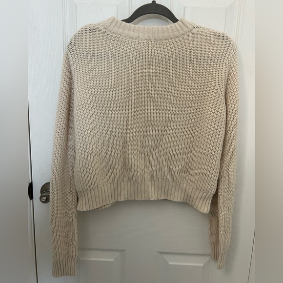 Off White Cropped Sweater, Sz M - Picture 4 of 5